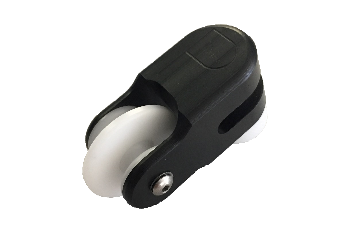 Double pulley line guide